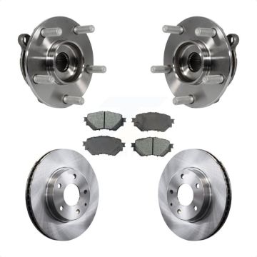 Front Hub Bearing Assembly Disc Brake Rotors And Semi-Metallic Pads Kit For Mazda 3 Sport KBB-105834