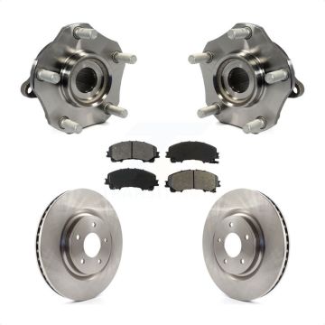 Front Hub Bearing Assembly Disc Brake Rotors And Semi-Metallic Pads Kit For Nissan Rogue KBB-105836