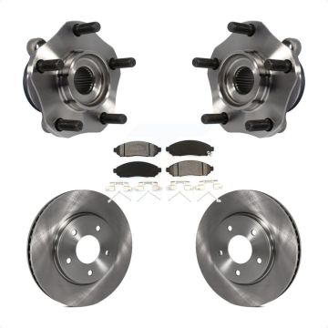 Front Hub Bearing Disc Brake Rotor & Pad Kit For Nissan NV200 LEAF Chevrolet City Express KBB-105839