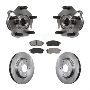 Front Hub Bearing Assembly Disc Brake Rotors And Semi-Metallic Pads Kit For Nissan Sentra KBB-105840