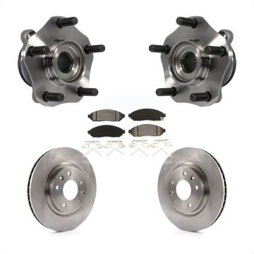 Front Hub Bearing Brake Rotor Pad Kit For 2015 Nissan LEAF Vehicles Manufactured In Japan KBB-105841