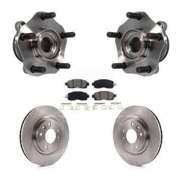 Front Hub Bearing Assembly Disc Brake Rotors And Semi-Metallic Pads Kit For Nissan LEAF KBB-105842