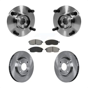 Front Hub Bearing Assembly Disc Brake Rotors And Pads Kit For Nissan Versa Cube KBB-105845