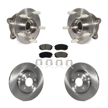 Front Hub Bearing Assembly Disc Brake Rotors And Pads Kit For Hyundai Sonata Kia Optima KBB-105852