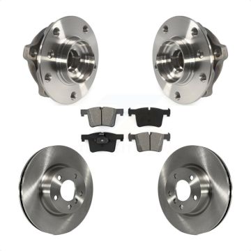 Front Hub Bearing Assembly Disc Brake Rotors And Semi-Metallic Pads Kit For BMW X3 X4 KBB-105855