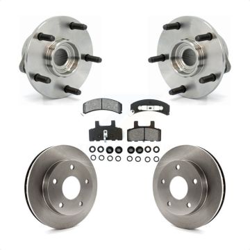 Front Hub Bearing Assembly Disc Brake Rotor And Semi-Metallic Pads Kit For Dodge Ram 1500 KBB-105861