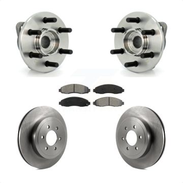 Front Hub Bearing Brake Rotor And Pad Kit For 2003-2004 Dodge Dakota 4WD with 2-Wheel ABS KBB-105865