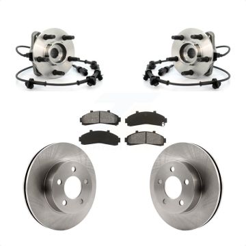 Front Hub Bearing Assembly Disc Brake Rotor And Pad Kit For Ford Ranger Mazda B4000 B3000 KBB-105869