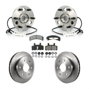Front Hub Bearing Brake Rotor Pads Kit For K1500 Chevrolet GMC K2500 Yukon Suburban Tahoe KBB-105877