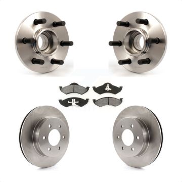 Front Hub Bearing Brake Rotor Pads Kit For 1999 Dodge Dakota Durango RWD with 2-Wheel ABS KBB-105885
