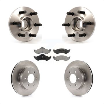 Front Hub Bearing Disc Brake Rotor Pads Kit For Dodge Dakota Durango RWD with 2-Wheel ABS KBB-105886