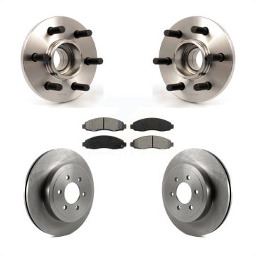 Front Hub Bearing Brake Rotor And Pad Kit For 2003-2004 Dodge Dakota RWD with 2-Wheel ABS KBB-105888