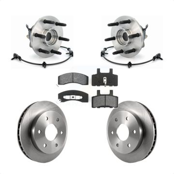 Front Hub Bearing Disc Brake Rotor & Pads Kit For 2000 Chevrolet Tahoe 4WD with 5.3L/4.8L KBB-105896