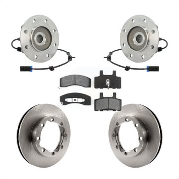 Front Hub Bearing Brake Rotor Pads Kit For K2500 Chevrolet GMC K3500 K1500 Suburban Tahoe KBB-105899