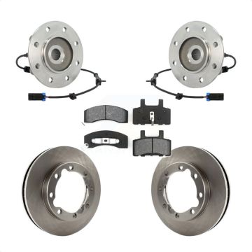 Front Hub Bearing Disc Brake Rotor Pads Kit For K3500 Chevrolet GMC With Dual Rear Wheels KBB-105900