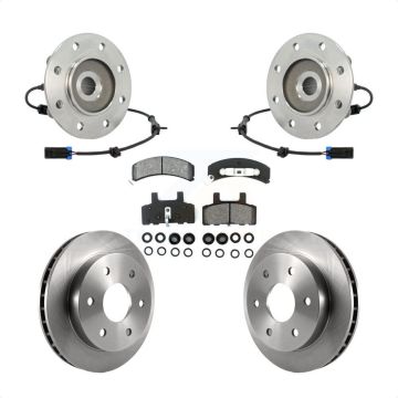 Front Hub Bearing Assembly Brake Rotor & Pad Kit For 1994 GMC Yukon 4WD With 8 Lug Wheels KBB-105901