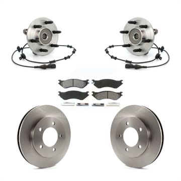 Front Hub Bearing Assembly Disc Brake Rotor Pad Kit For Ford Expedition Lincoln Navigator KBB-105905