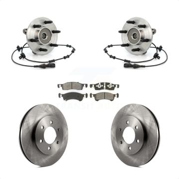 Front Hub Bearing Assembly Disc Brake Rotor Pad Kit For Ford Expedition Lincoln Navigator KBB-105906