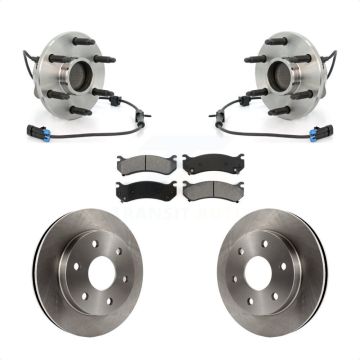 Front Hub Bearing Disc Brake Rotor & Pad Kit For 2003-2005 Chevrolet Astro GMC Safari RWD KBB-105907