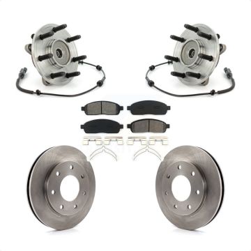 Front Hub Bearing Assembly Disc Brake Rotors And Pads Kit For 2004 Ford F-150 4WD KBB-105909