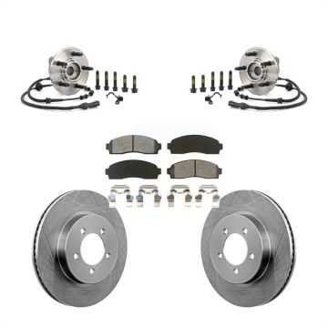 Front Hub Bearing Assembly Disc Brake Rotor Pad Kit For Ford Explorer Mercury Mountaineer KBB-105911