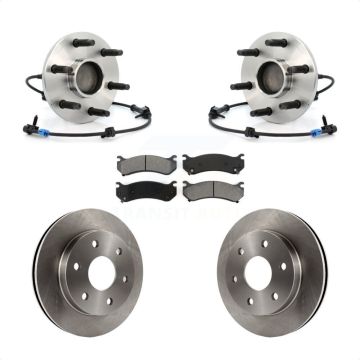 Front Hub Bearing Brake Rotor & Pad Kit For Chevrolet GMC Silverado 1500 Sierra Avalanche KBB-105915