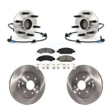Front Hub Bearing Brake Rotor And Pad Kit For Chevrolet GMC Silverado 1500 Sierra Express KBB-105916