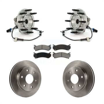 Front Hub Bearing Brake Rotor And Pad Kit For Chevrolet Silverado 1500 GMC Sierra Classic KBB-105919