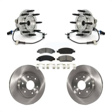 Front Hub Bearing Brake Rotor And Pad Kit For Chevrolet GMC Silverado 1500 Sierra Classic KBB-105921