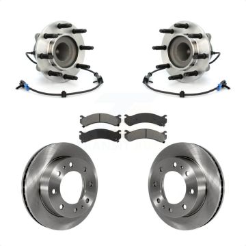 Front Hub Bearing Brake Rotor & Pad Kit For Chevrolet GMC Express 2500 Savana 3500 Sierra KBB-105923