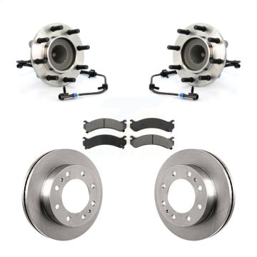 Front Hub Bearing Assembly Brake Rotor Pad Kit For Chevrolet Express 3500 GMC Savana 4500 KBB-105925
