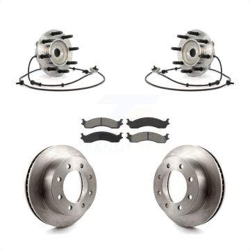 Front Hub Bearing Assembly Disc Brake Rotors And Pads Kit For Dodge Ram 2500 3500 KBB-105927