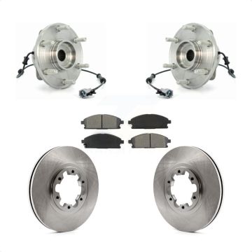Front Hub Bearing Assembly Disc Brake Rotors And Pads Kit For 2004 Nissan Pathfinder KBB-105935