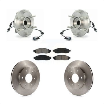 Front Hub Bearing Brake Rotor & Pads Kit For Nissan TITAN Pathfinder Armada INFINITI QX56 KBB-105936