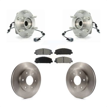 Front Hub Bearing Assembly Disc Brake Rotors And Semi-Metallic Pads Kit For INFINITI QX56 KBB-105937