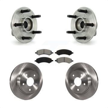 Front Hub Bearing Assembly Disc Brake Rotor Pads Kit For Dodge Ram 1500 With 5 Lug Wheels KBB-105944