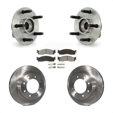 Front Hub Bearing Disc Brake Rotor Pad Kit For 2007-2008 Dodge Ram 1500 With 5 Lug Wheels KBB-105946