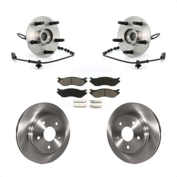 Front Hub Bearing Assembly Disc Brake Rotor And Semi-Metallic Pads Kit For Dodge Ram 1500 KBB-105947