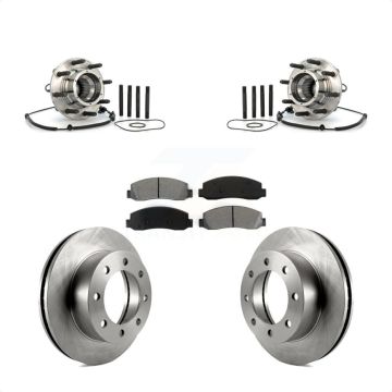Front Hub Bearing Assembly Disc Brake Rotors And Pads Kit For Ford F-250 Super Duty F-350 KBB-105952
