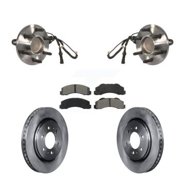 Front Hub Bearing Disc Brake Rotor Pad Kit For 2010 Ford Expedition Lincoln Navigator RWD KBB-105968