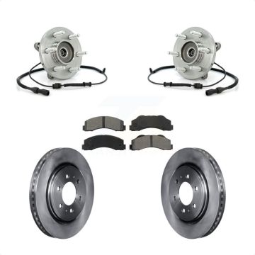 Front Hub Bearing Disc Brake Rotor Pad Kit For 2010 Ford Expedition Lincoln Navigator 4WD KBB-105970