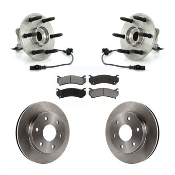 Front Hub Bearing Assembly Disc Brake Rotors And Pads Kit For Chevrolet Silverado 1500 KBB-105972