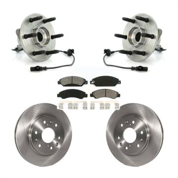 Front Hub Bearing Brake Rotor Pad Kit For Chevrolet Avalanche Cadillac GMC Tahoe Escalade KBB-105973
