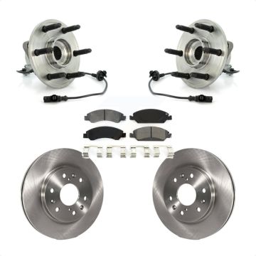 Front Hub Bearing Brake Rotor & Pad Kit For Chevrolet GMC Sierra 1500 Silverado Avalanche KBB-105974