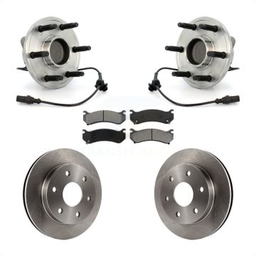 Front Hub Bearing Assembly Disc Brake Rotors And Pads Kit For Chevrolet Silverado 1500 KBB-105977