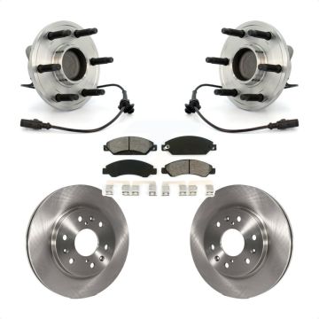 Front Hub Bearing Brake Rotor Pad Kit For Chevrolet Avalanche GMC Tahoe Cadillac Escalade KBB-105978
