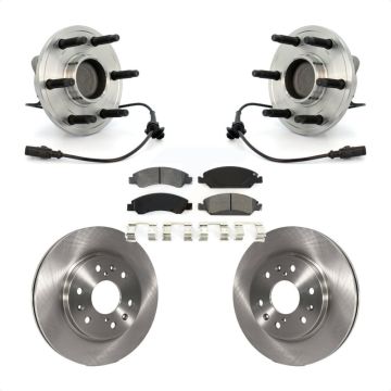 Front Hub Bearing Brake Rotor & Pad Kit For Chevrolet GMC Sierra 1500 Silverado Avalanche KBB-105979
