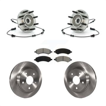 Front Hub Bearing Disc Brake Rotor Pad Kit For 2007-2008 Dodge Ram 1500 With 8 Lug Wheels KBB-105982