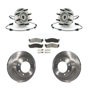 Front Hub Bearing Disc Brake Rotor Pad Kit For Dodge Ram 1500 3500 2500 With 8 Lug Wheels KBB-105983