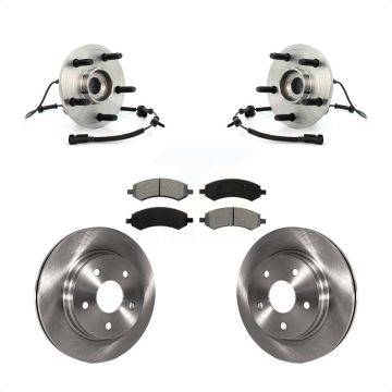 Front Hub Bearing Assembly Disc Brake Rotor And Semi-Metallic Pads Kit For Dodge Ram 1500 KBB-105984